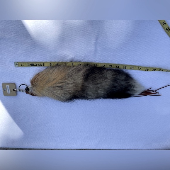 Keychain/Bag Charm. Faux Animal Tail With Brown Fringe. NWT - Picture 4 of 5